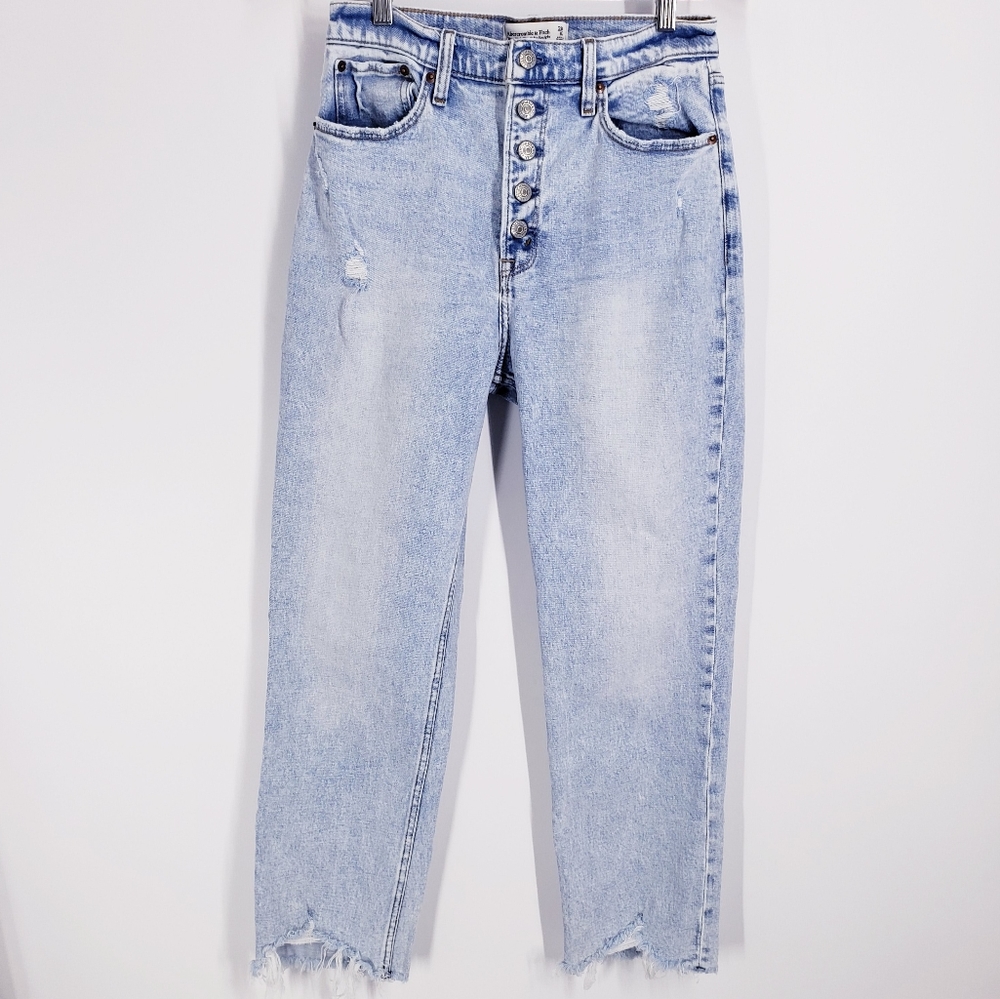 EUC A&F Curve Love Ultra High Rise Ankle Straight Jean 28/6